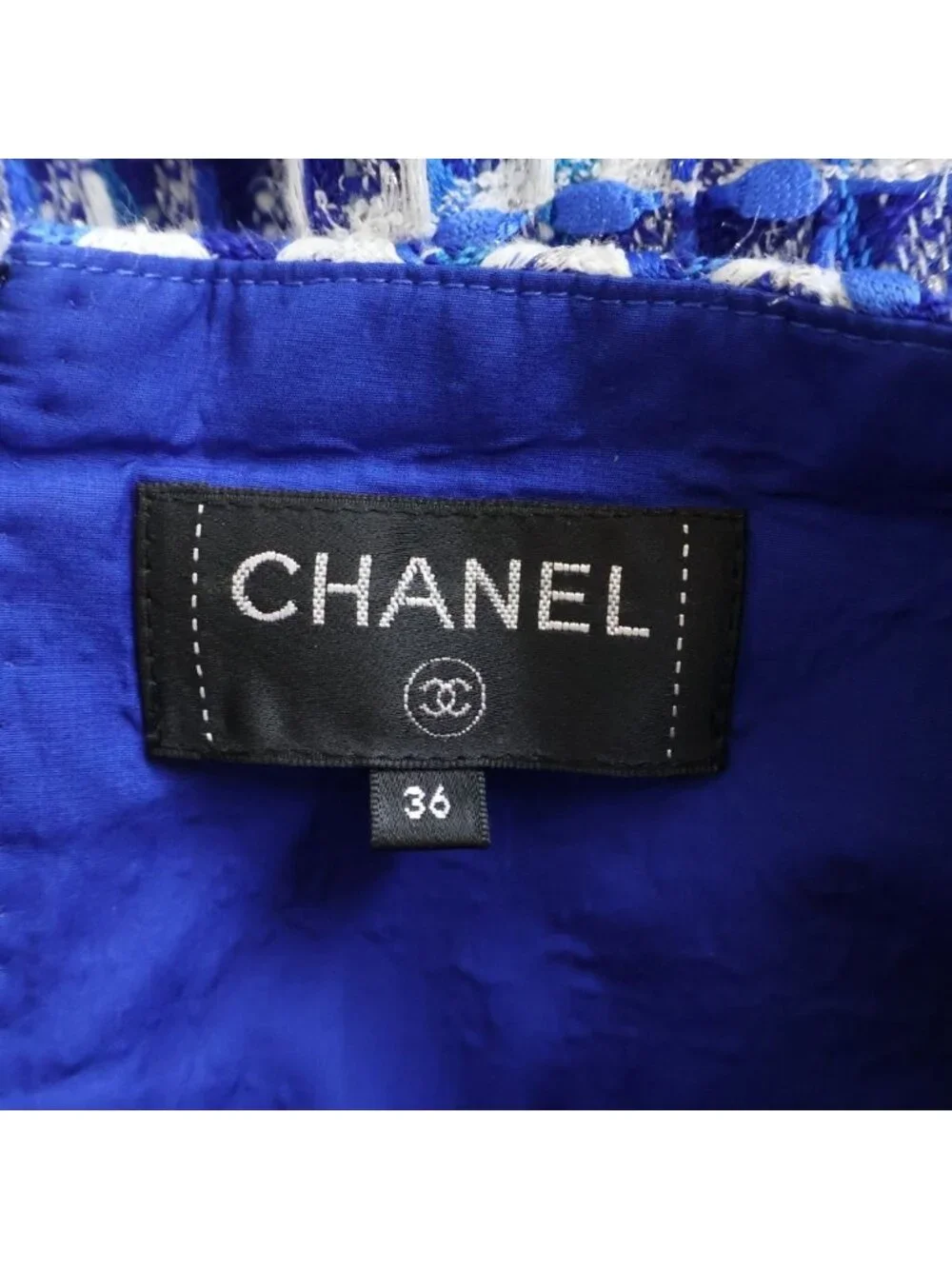 Chanel Tweed Skirt Blue